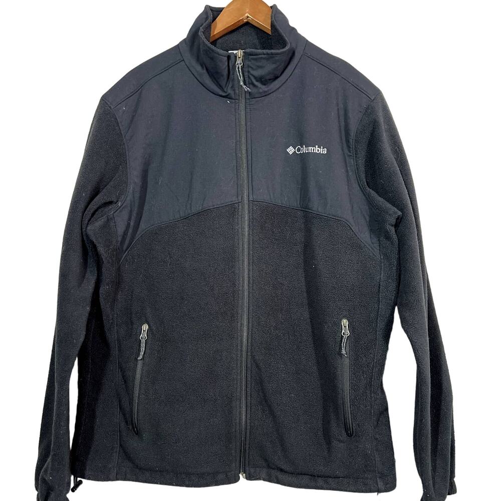 Columbia Full Zip Half Fleece Jacket Winter Sport Long Sleeve Athletic - L